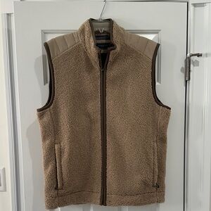 Vineyard Vines Tan Sherpa Fleece Vest